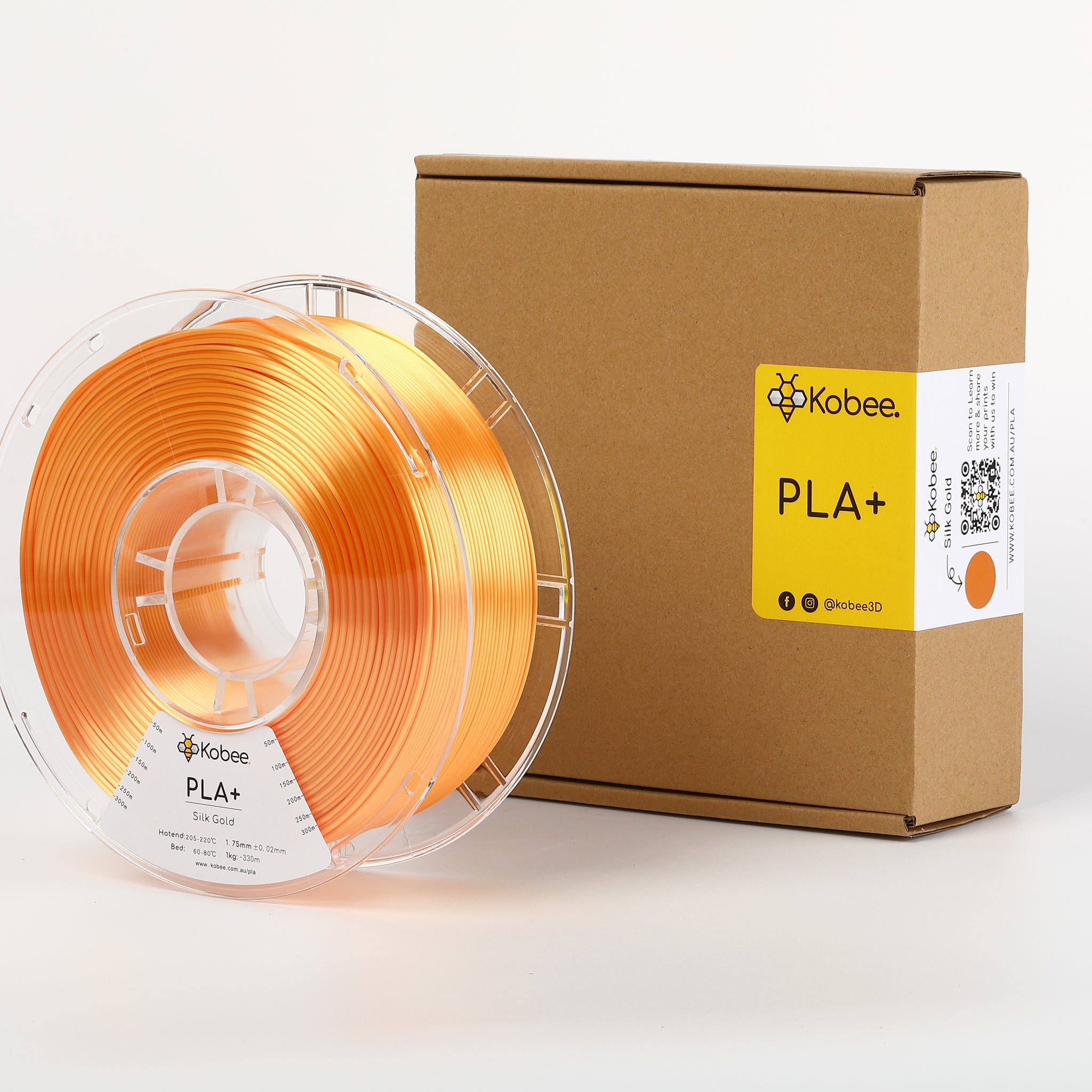 Silk PLA+ 3D Filament 1.75mm 1KG - Kobee - - - - Kobee