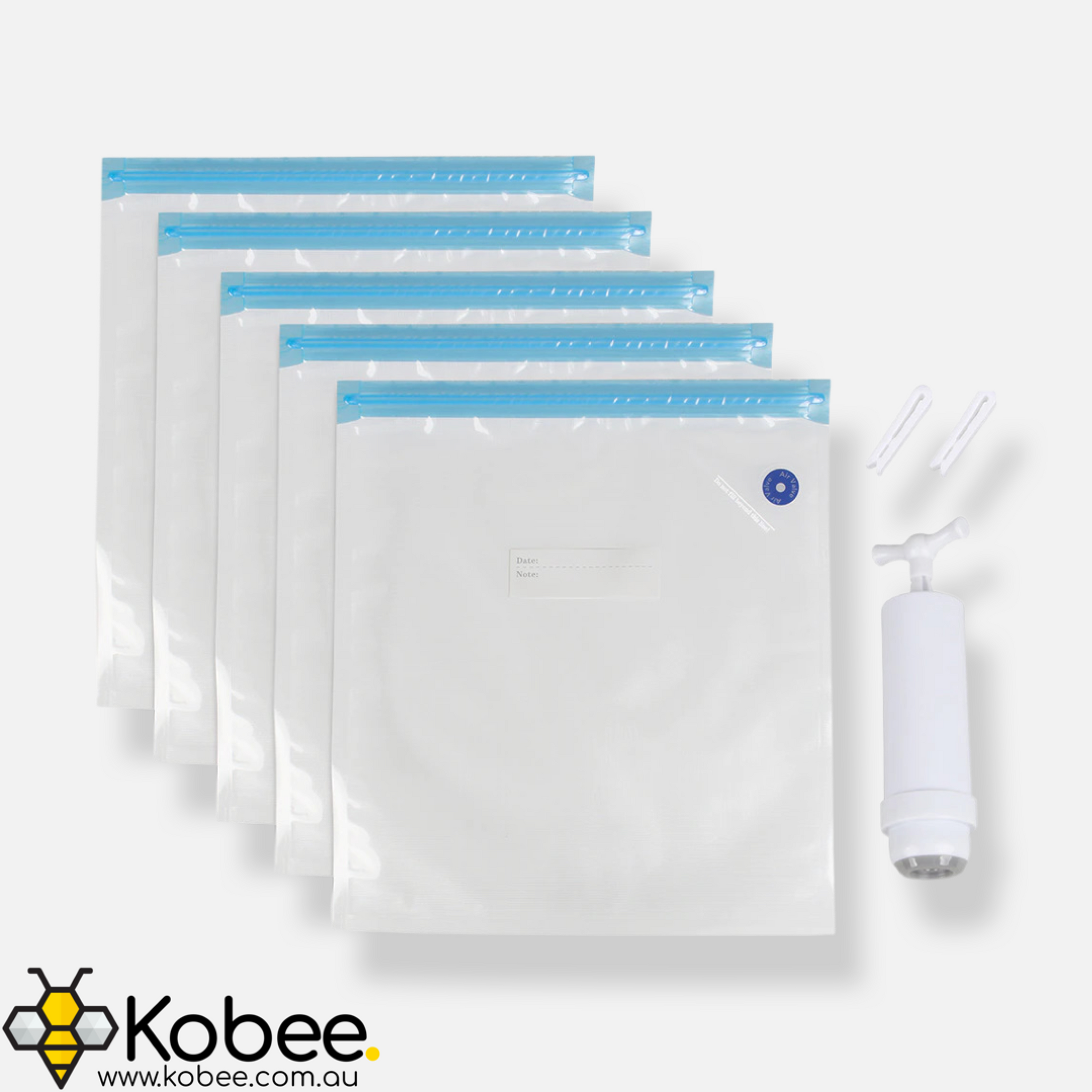 Filament Storage Vacuum bags - 5 Pack with Pump - - - - Kobee