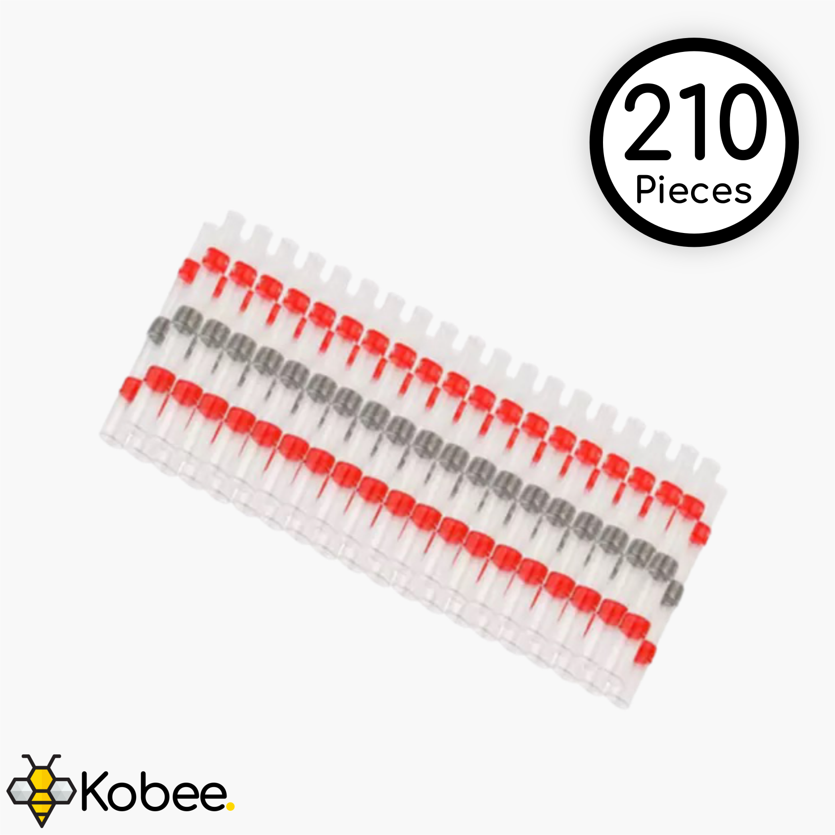 0.5-1.0mm Solder Sleeve Wire Splice Terminators - 210 Pieces - - - Kobee