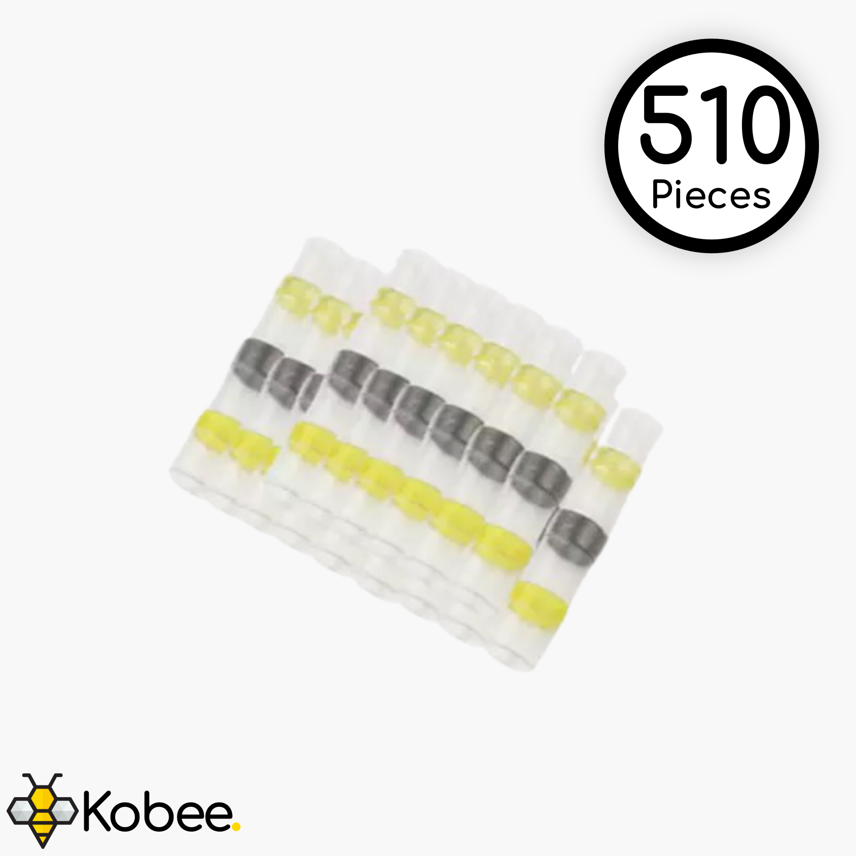 Solder Sleeve Wire Splice Terminators - Multi Packs - Yellow (12-10 Gauge) - 510 Pieces - - Kobee