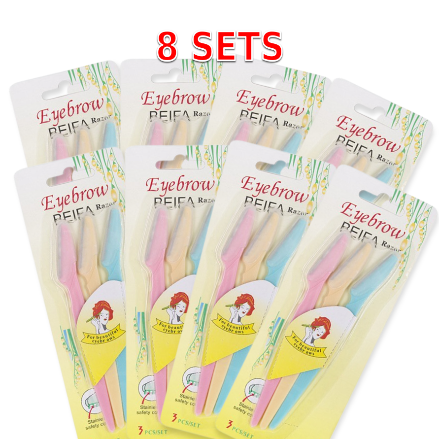 Eyebrow Razors - 8 Sets - - - Kobee
