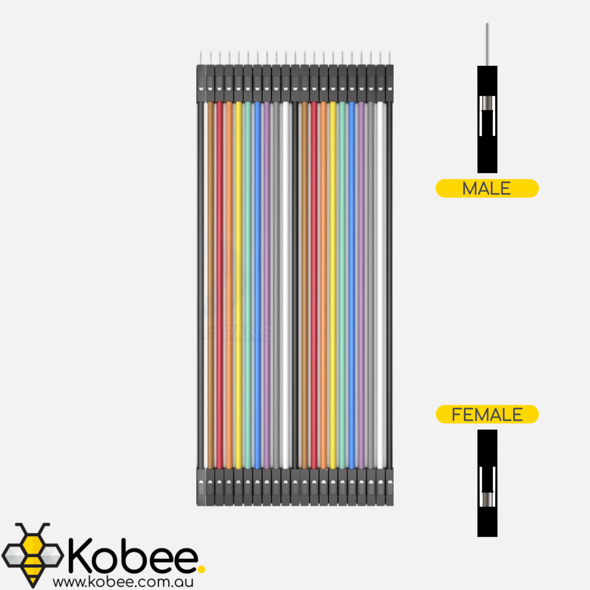 Male-to-Female Dupont Solderless Breadboard Jumper Cable Wires — 10 cm — product view