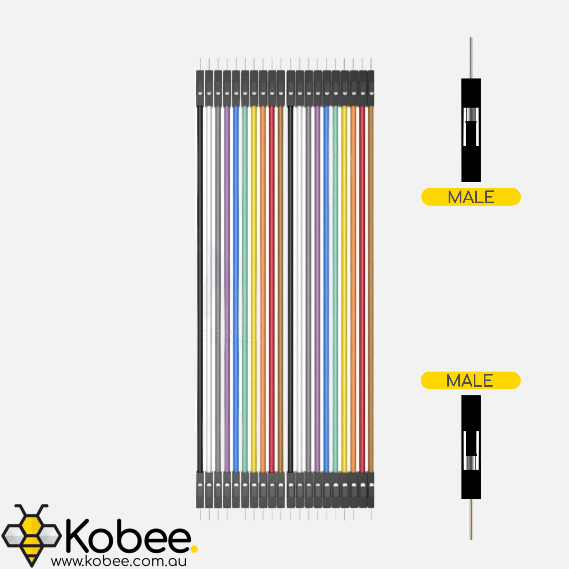Male-to-Male Dupont Solderless Breadboard Jumper Cable Wires — 20 cm — product view