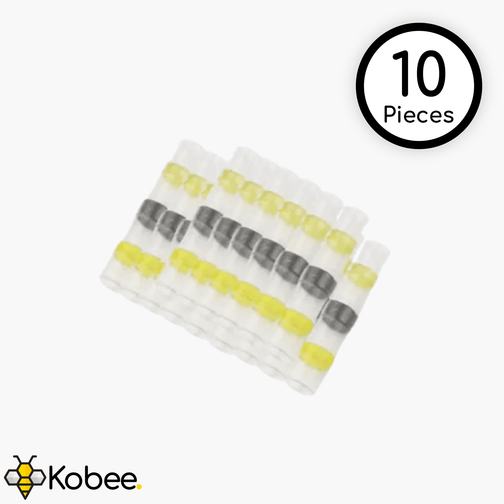 Yellow solder sleeve connector pack for larger wire splices