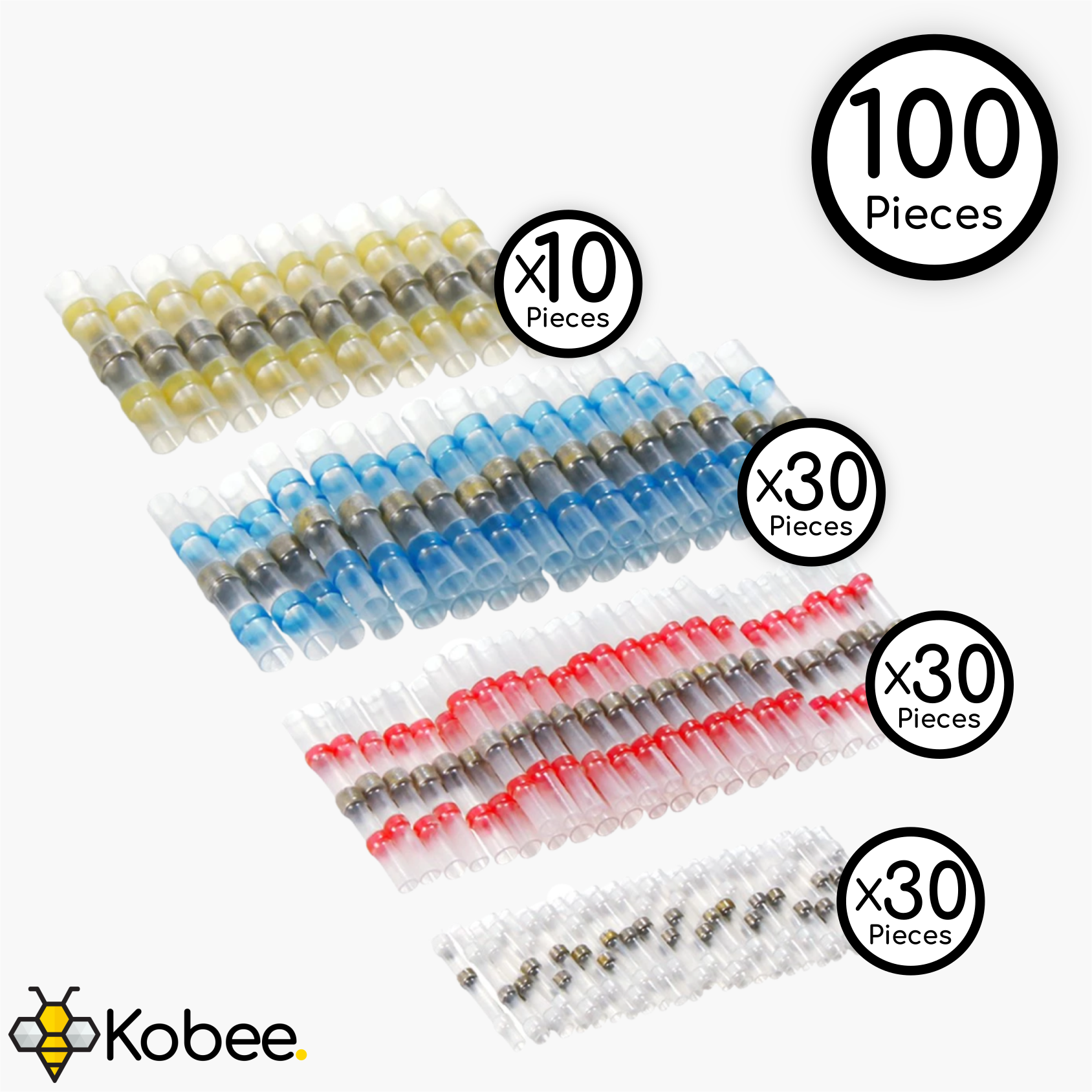 Solder Sleeve Wire Connectors — 100 Pack