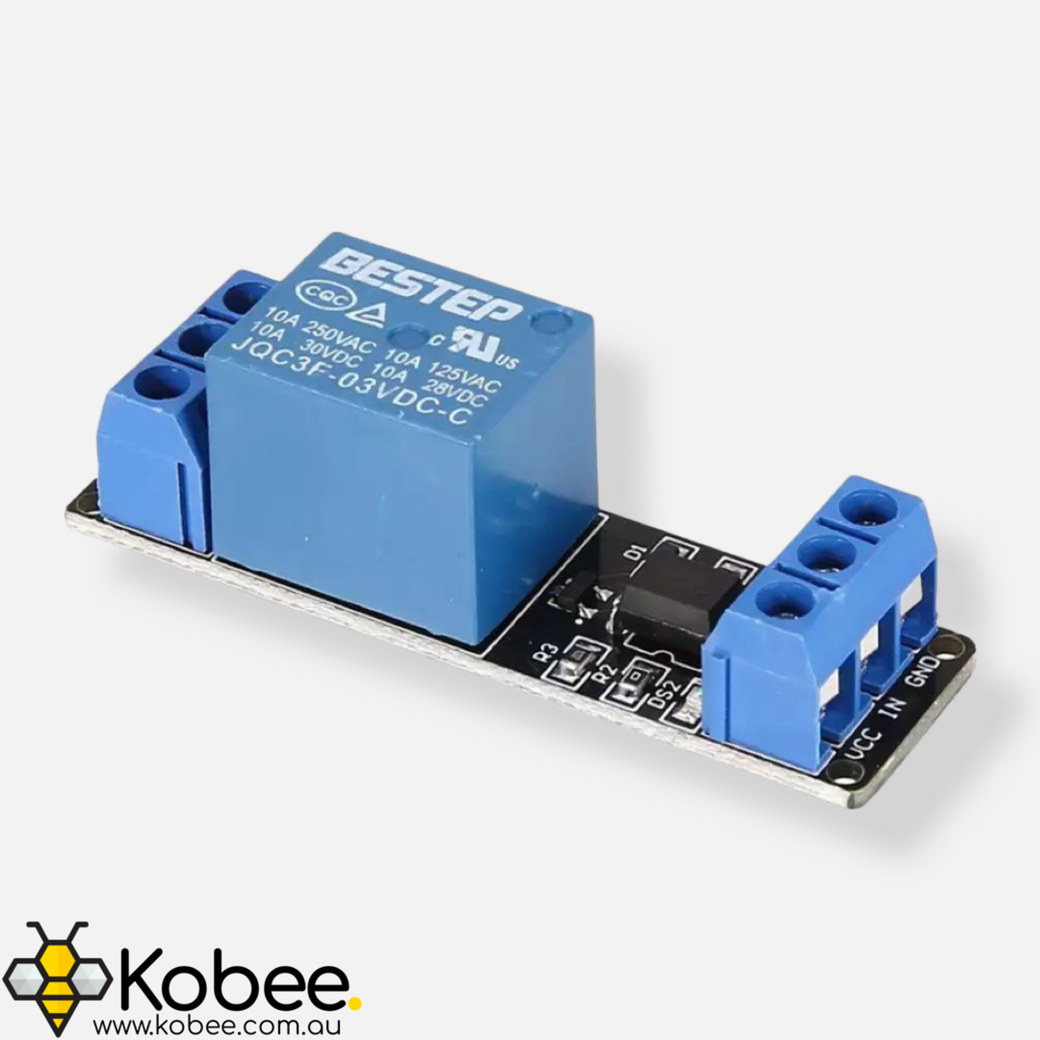 12V Single Channel Relay Module 10A — alternate view