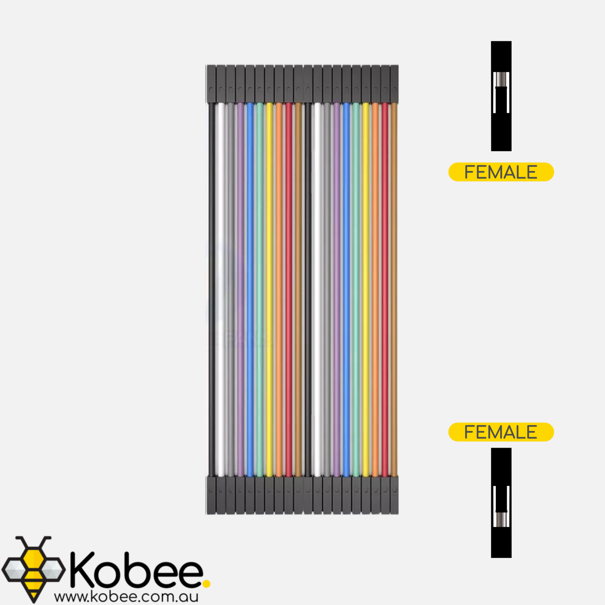 Female-to-Female Dupont Solderless Breadboard Jumper Cable Wires — 20 cm — product view