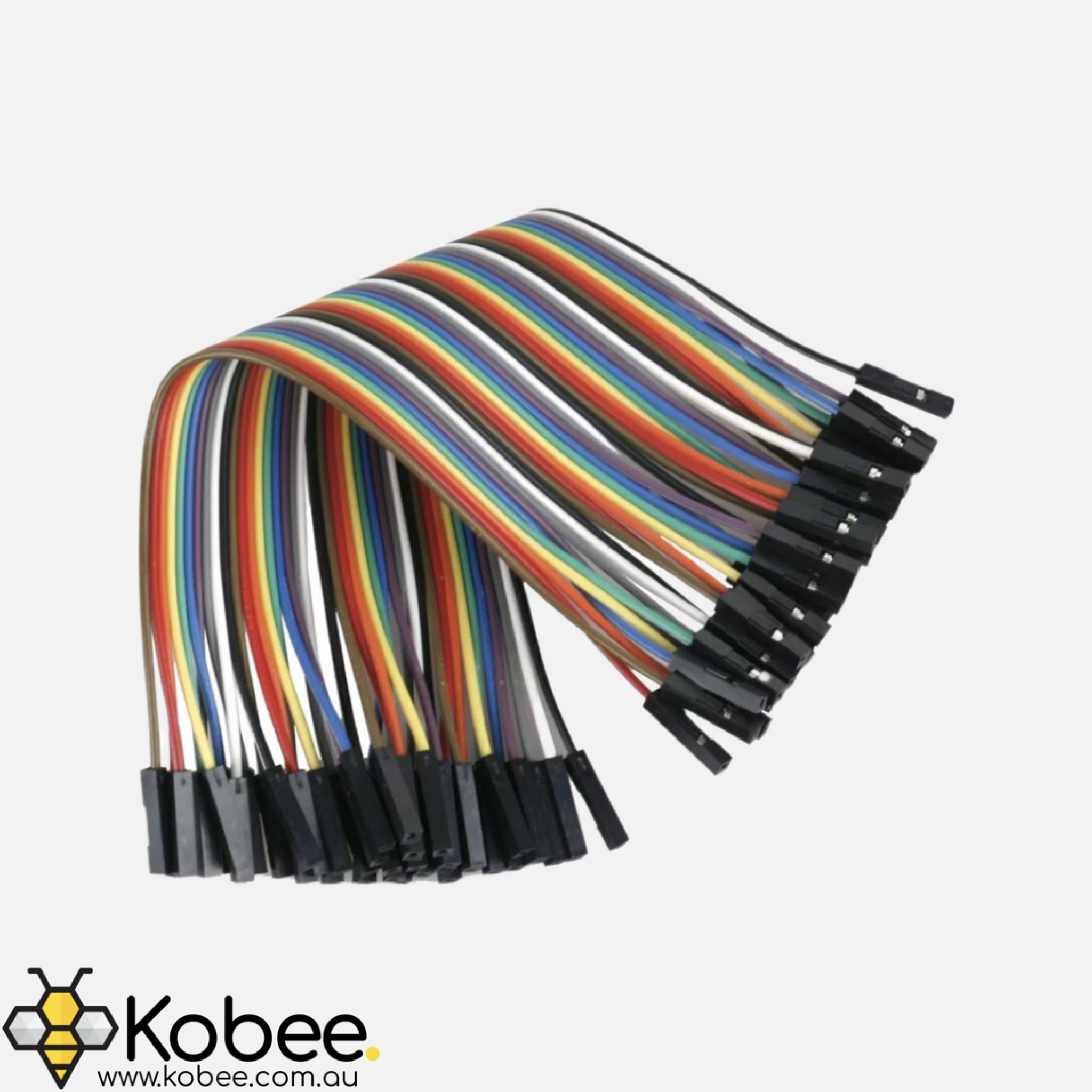 Female-to-Female Dupont Solderless Breadboard Jumper Cable Wires — 20 cm — details and dimensions