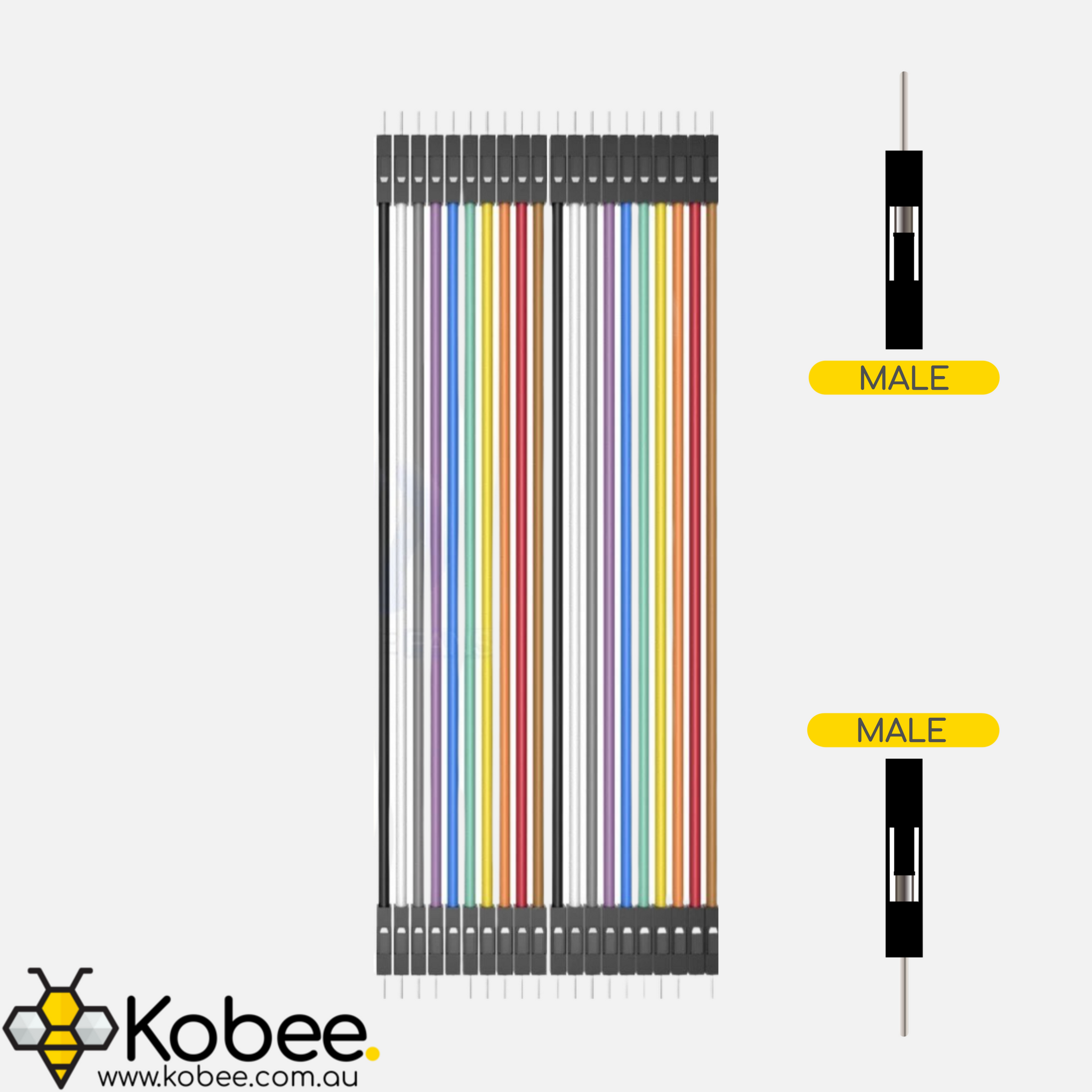 Male-to-Male Dupont Solderless Breadboard Jumper Cable Wires — 20 cm — product view