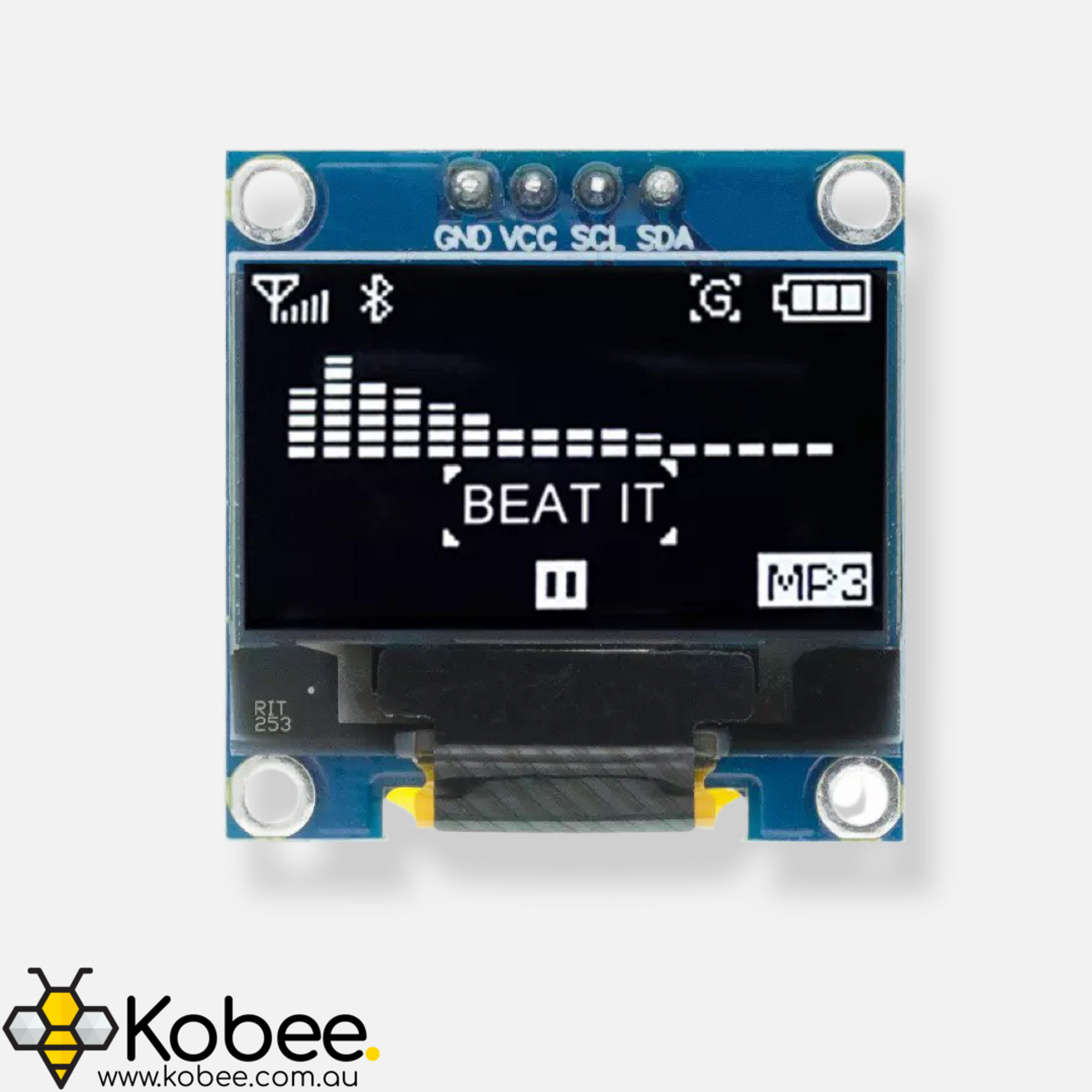 Monochrome 0.96 Inch I2C OLED Display Module — front view