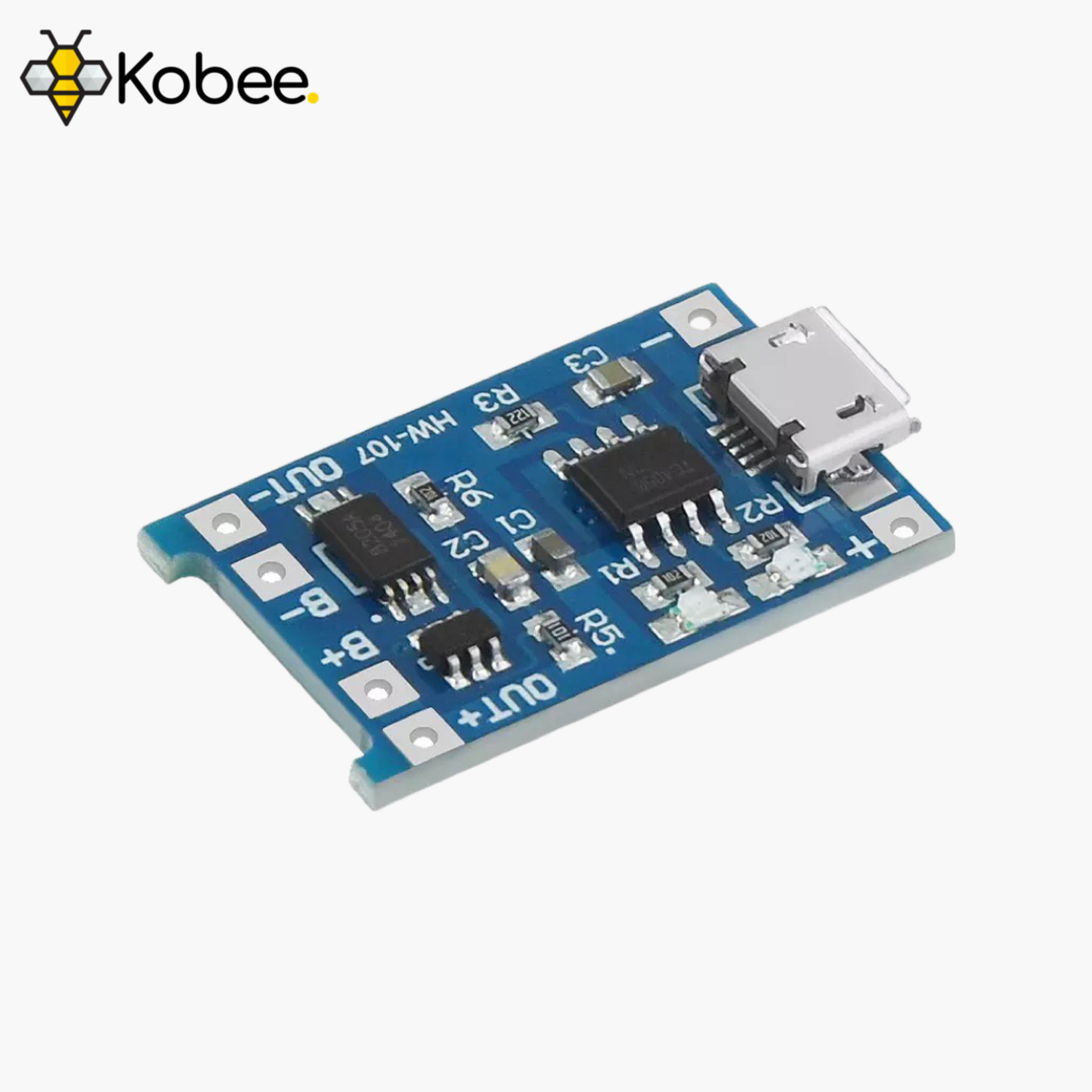 TP4056 Micro USB 5V 1A Lithium Battery Charger — front view