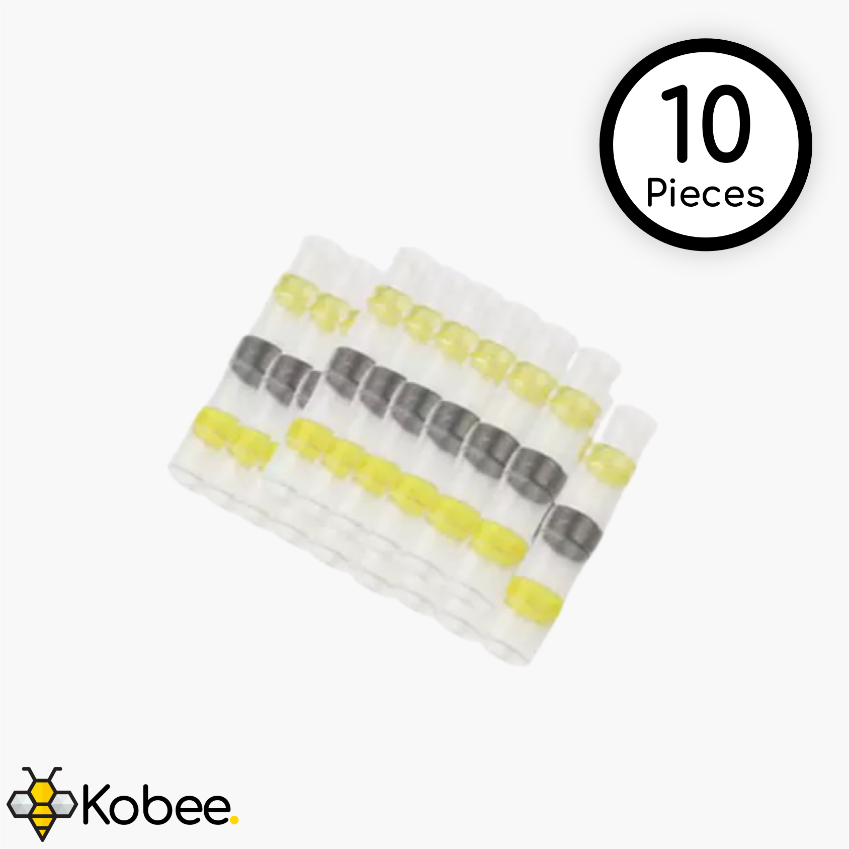 Yellow solder sleeve connector pack for larger wire splices