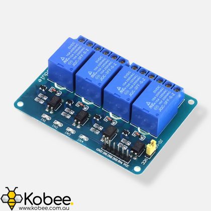 12V Quad Channel Relay Module 10A - - - - Kobee