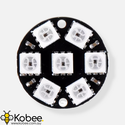 7 LED RGB Neopixel Circle- WS2812B - - - - Kobee