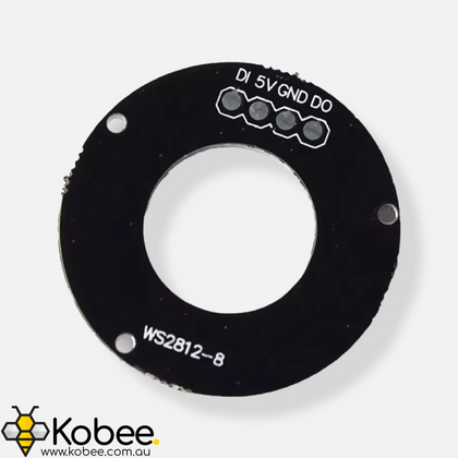 8 LED RGB Neopixel Ring - WS2812B - - - - Kobee