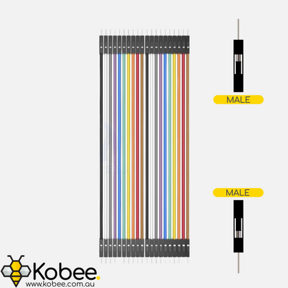 Male - Male Dupont Solderless Breadboard Jumper Cable Wires - 20cm - - - - Kobee