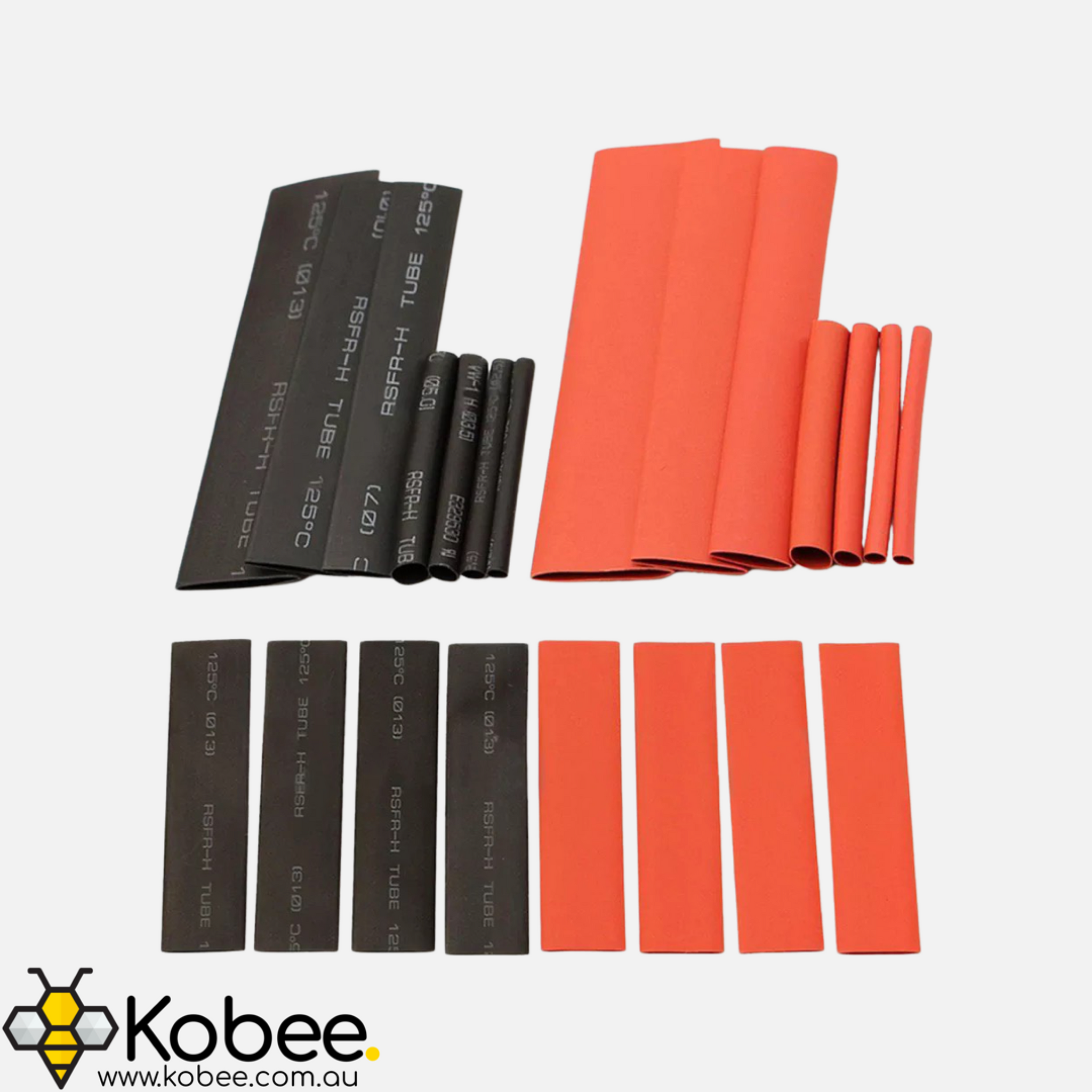 Pre-Cut Multi-Colored Heat Shrink Pack Kit - 127 Pcs - - - - Kobee